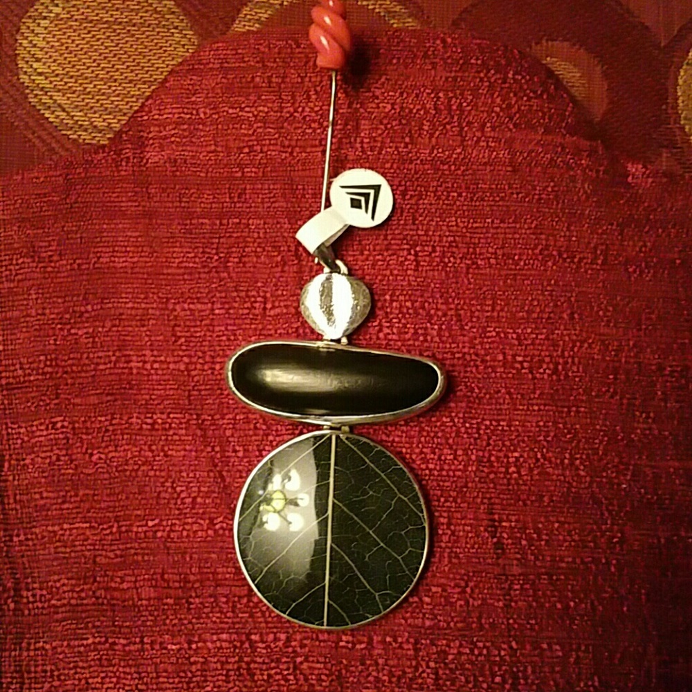 Silpada black and Sterling silver pendant