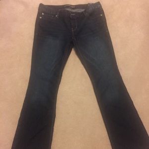 Express Zelda Dark Wash Barely Boot Jeans