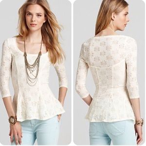 Free People Lace Peplum