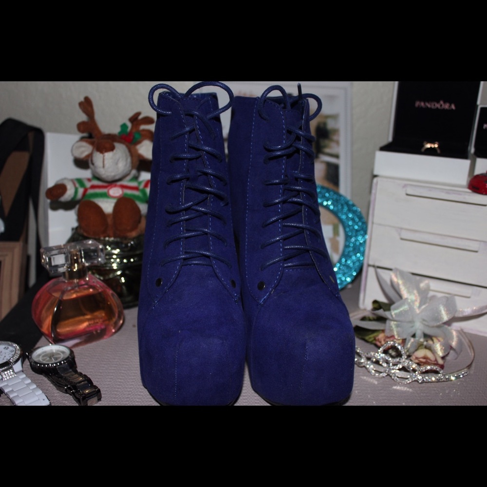 Blue Suede Platforms