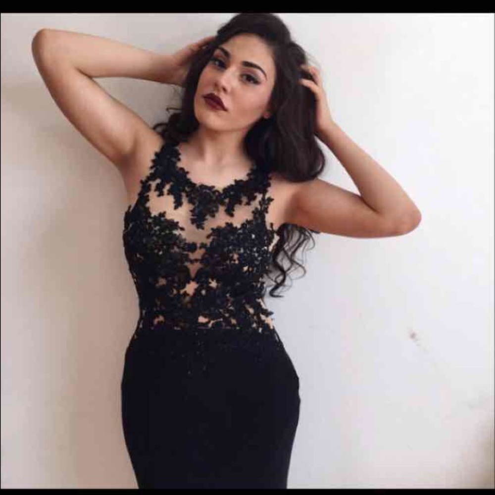 Black lace Prom Dress