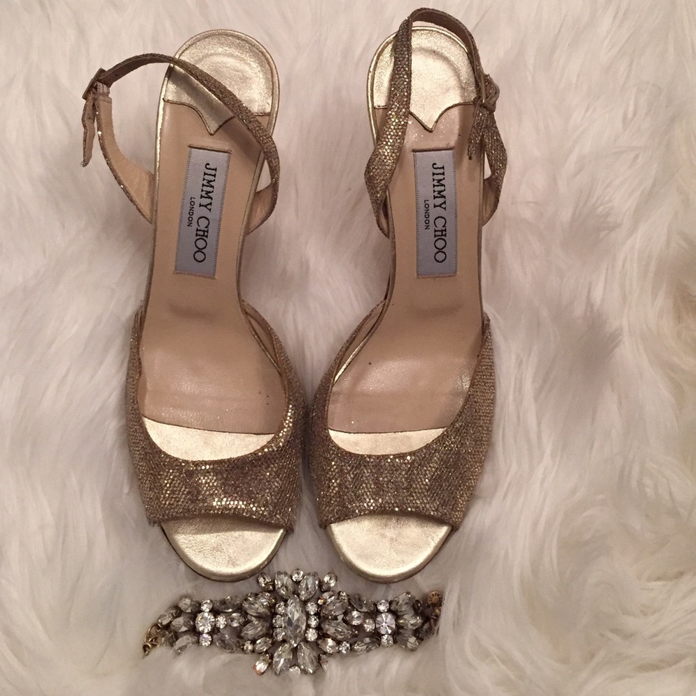 Jimmy Choo Peep Toe Slingbacks