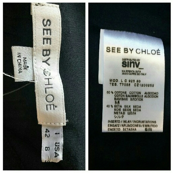 **SOLD***See by Chloe navy blue button-down NEW - Picture 4 of 4