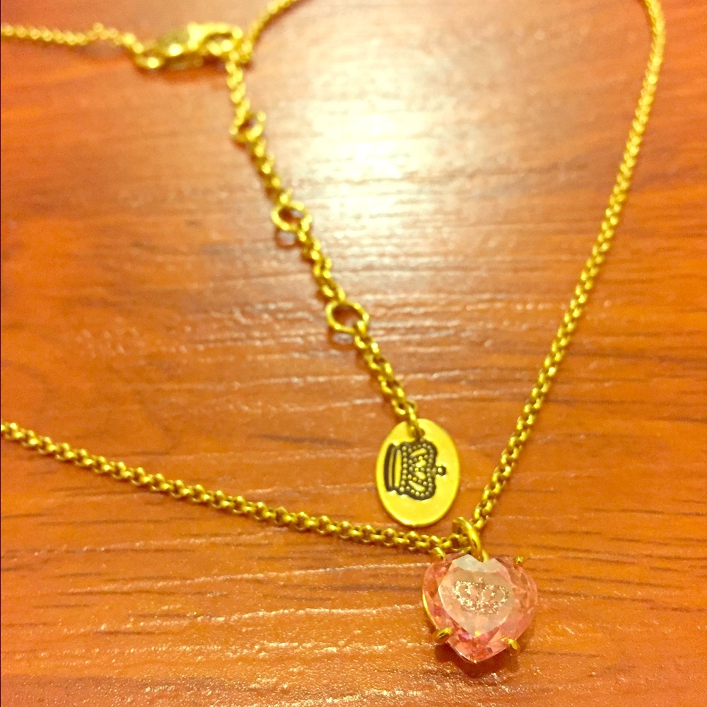 Juicy Couture pink heart necklace