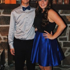 Black and blue shirt homecoming dress!