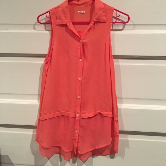 Hollister Tops - Long Sleeveless Collared Shirt