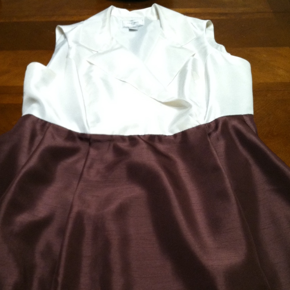 Beautiful Willow Glen Brown & WhiteDress- Like New