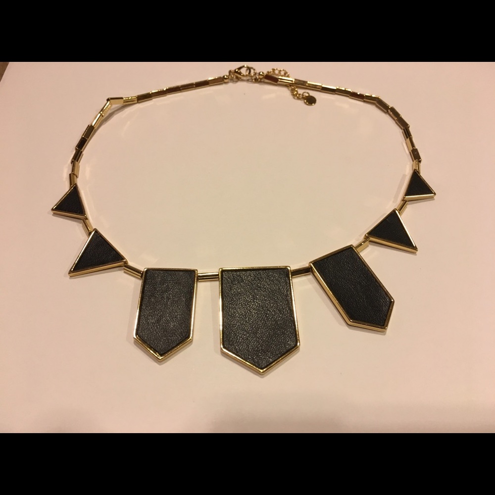 House of Harlow bib black and gold necklace