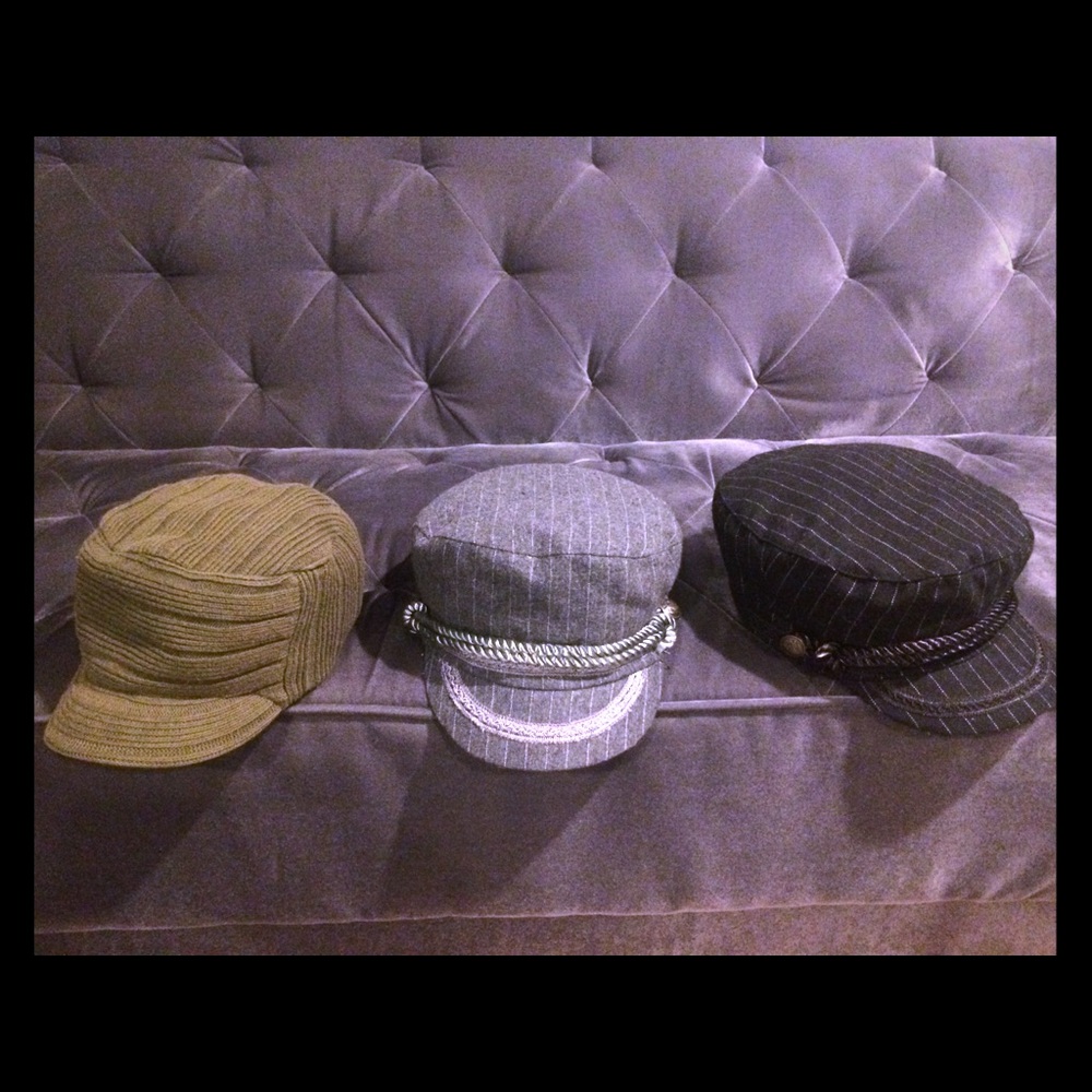 Lot of 3 Military Style Hats