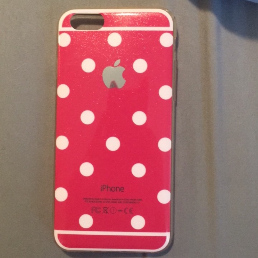 Hot pink polka dot iphone 6/6s phone case