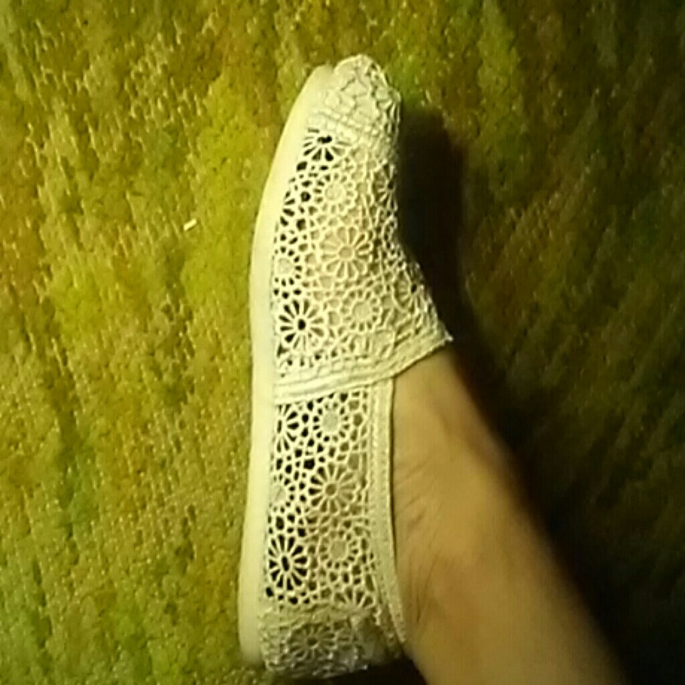 ( Ivory )Tom's Embroidery Shoes