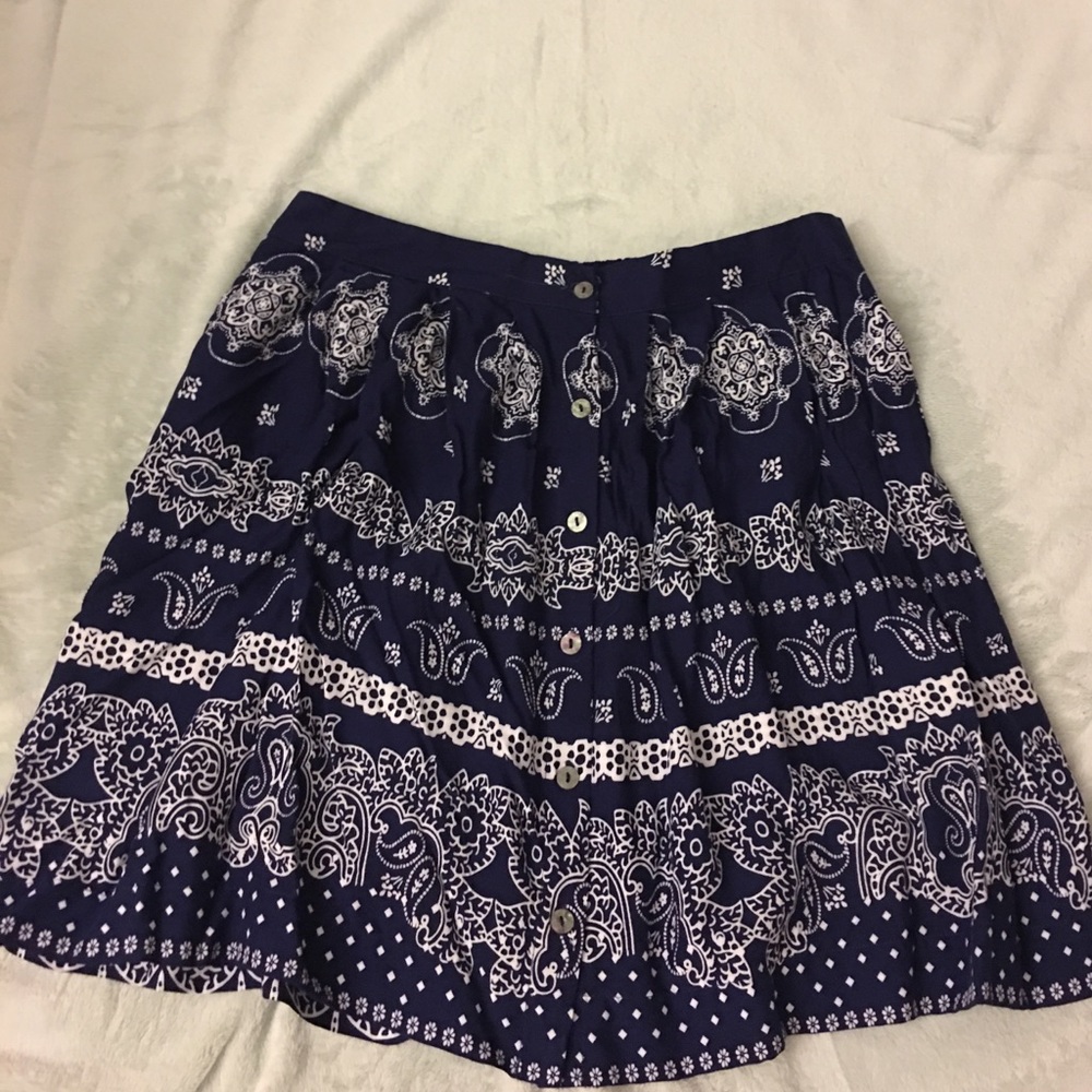 Navy blue peasant skirt