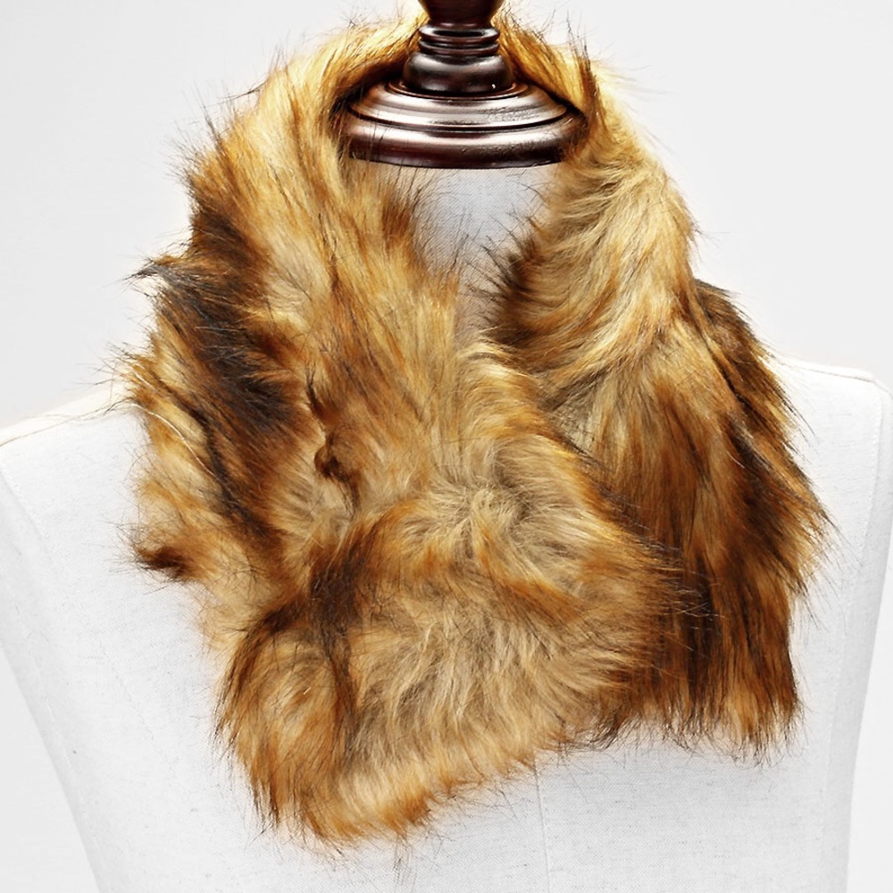 NWT Brown Faux Fur Stole Scarf