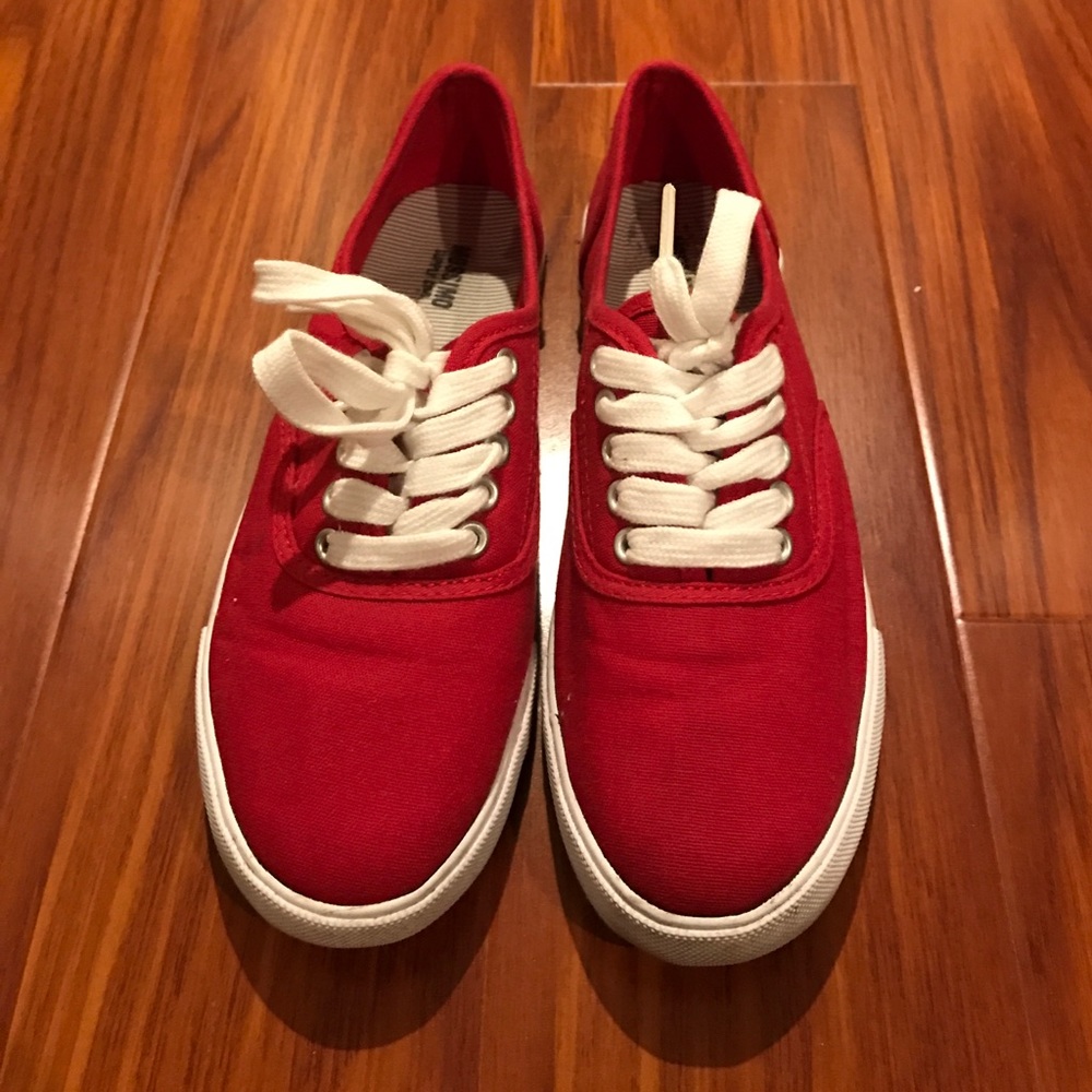 Red sneakers