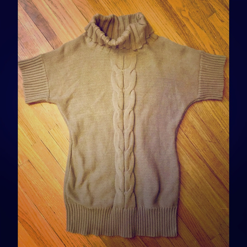 Chunky-Knit Tan Sweater