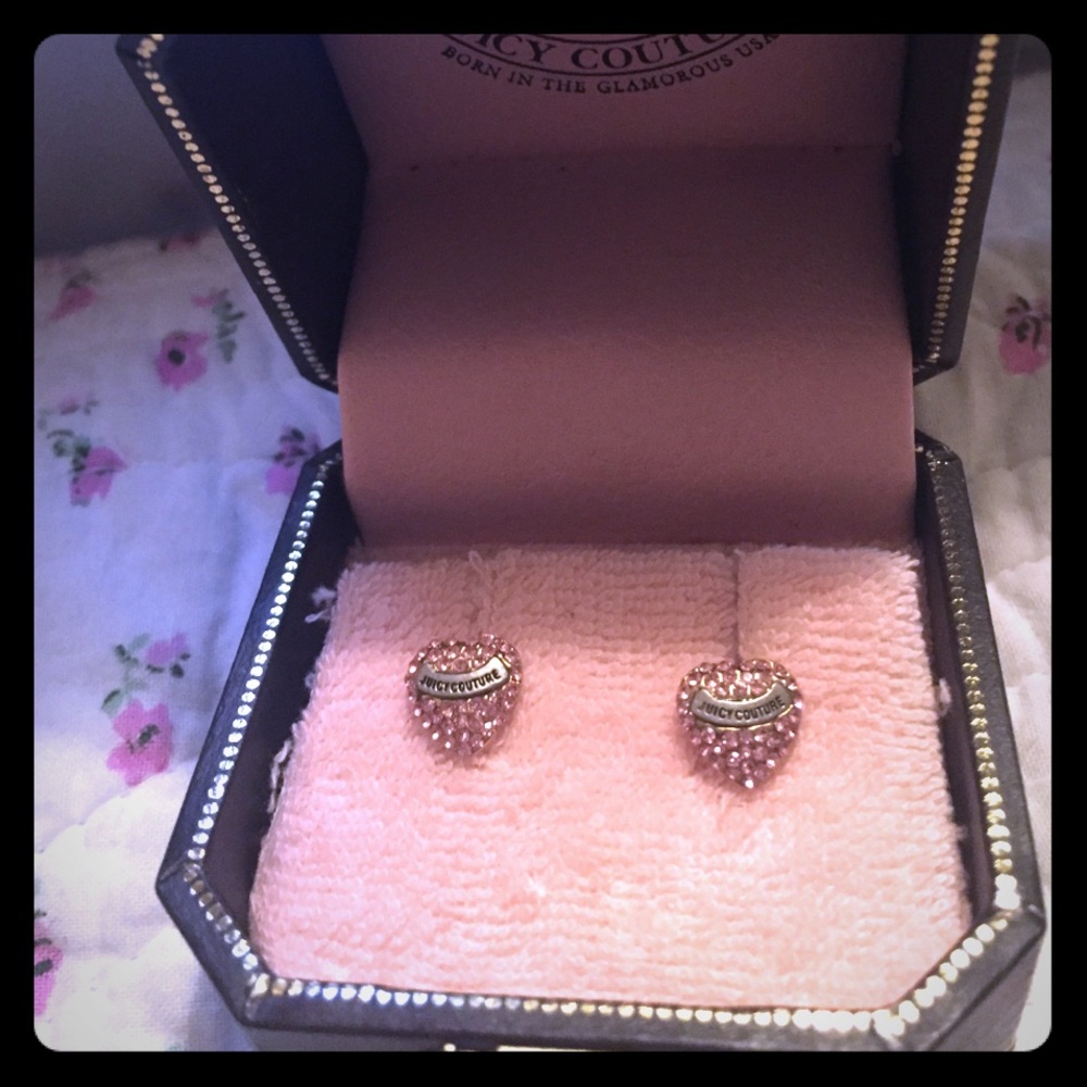 Juicy Couture Pink Heart Earrings