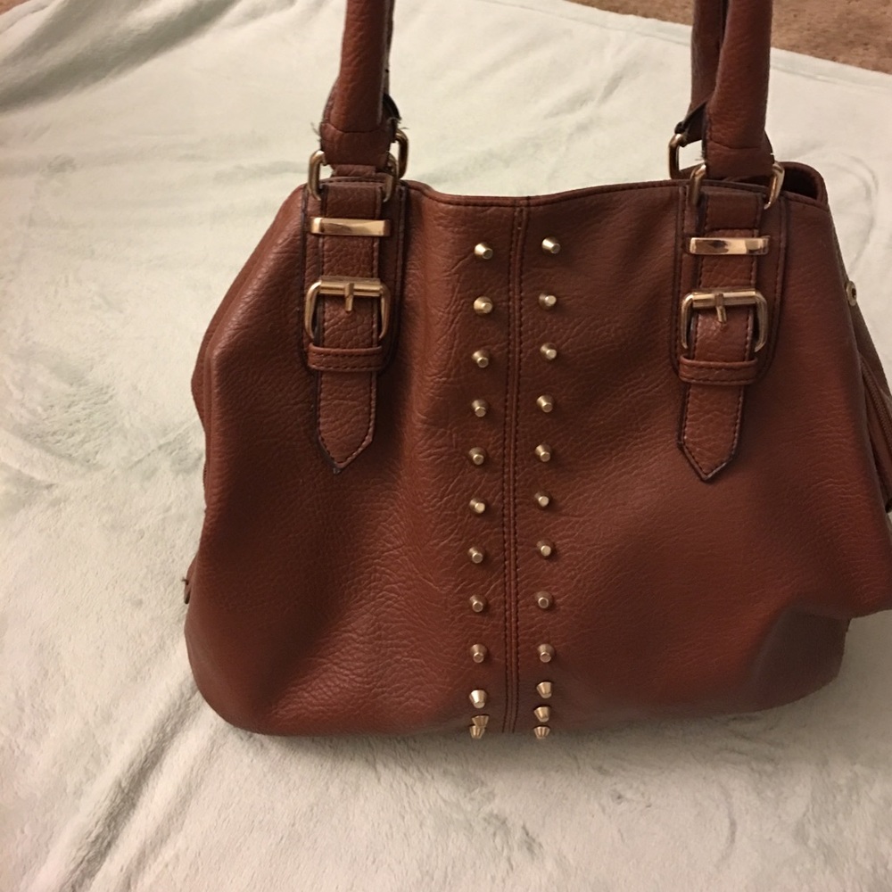 Large studded handbag