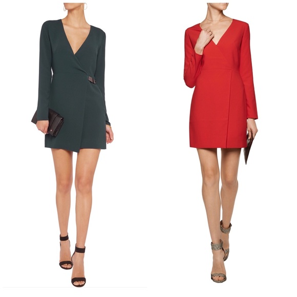 halston heritage crepe mini dress