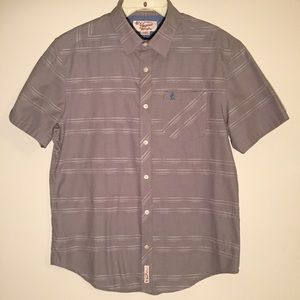 Penguin Classic Fit Grey Short Sleeve Shirt