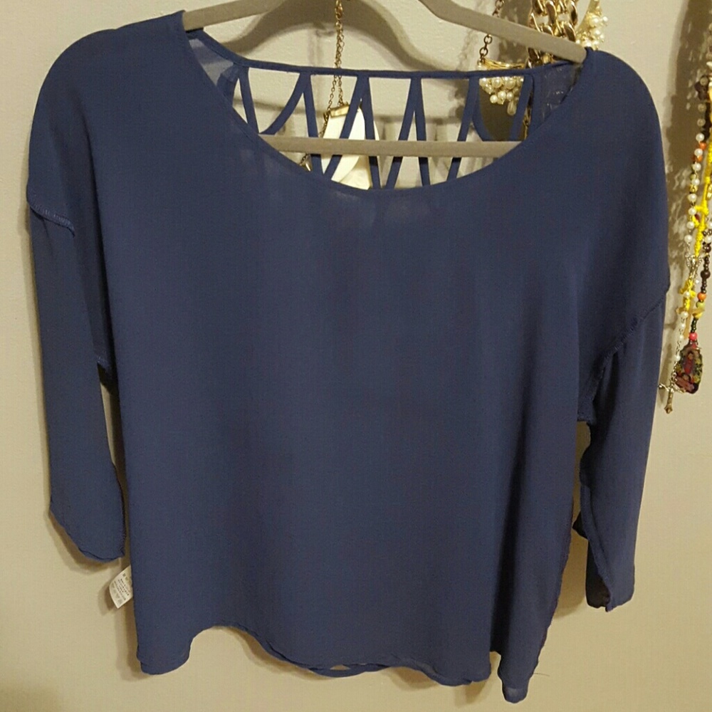 Royal blue blouse
