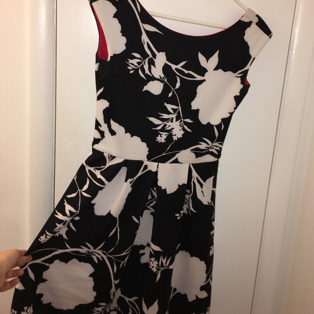 Black and white formal dress
