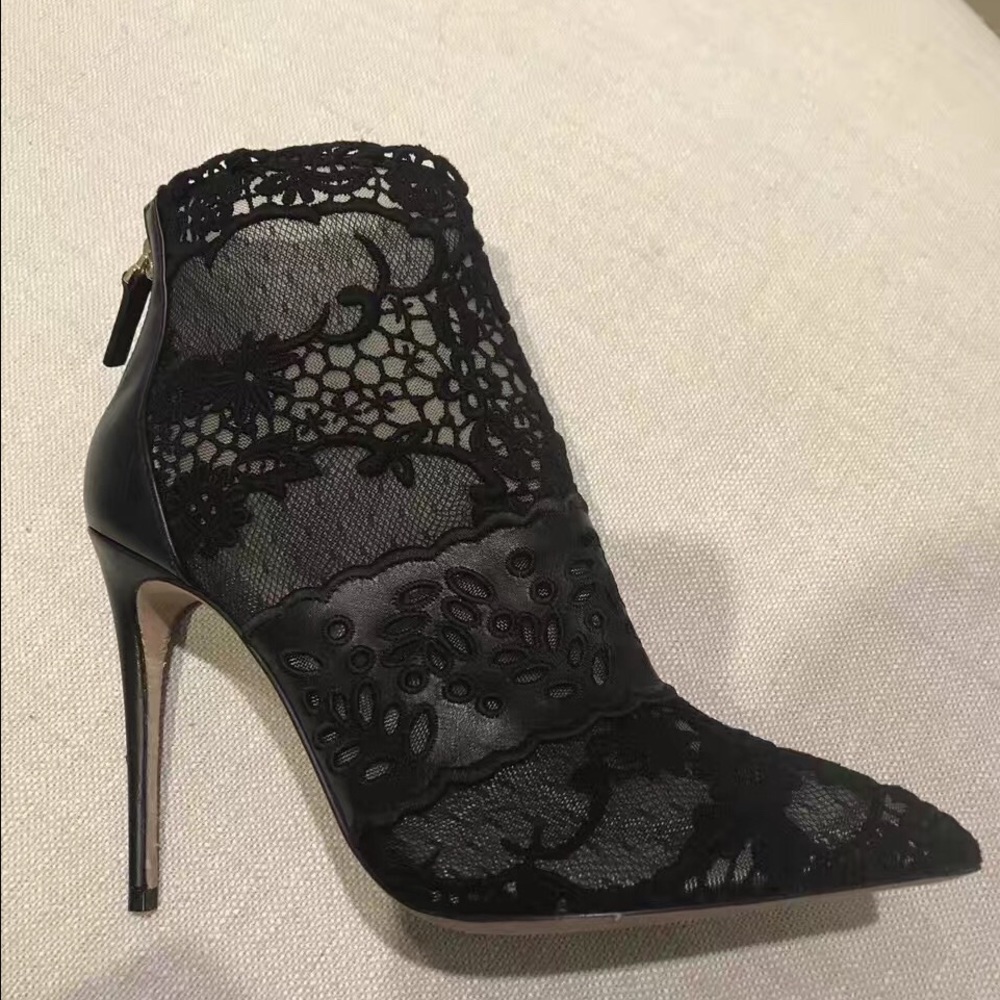 Valentino Black Fusion lace shoes