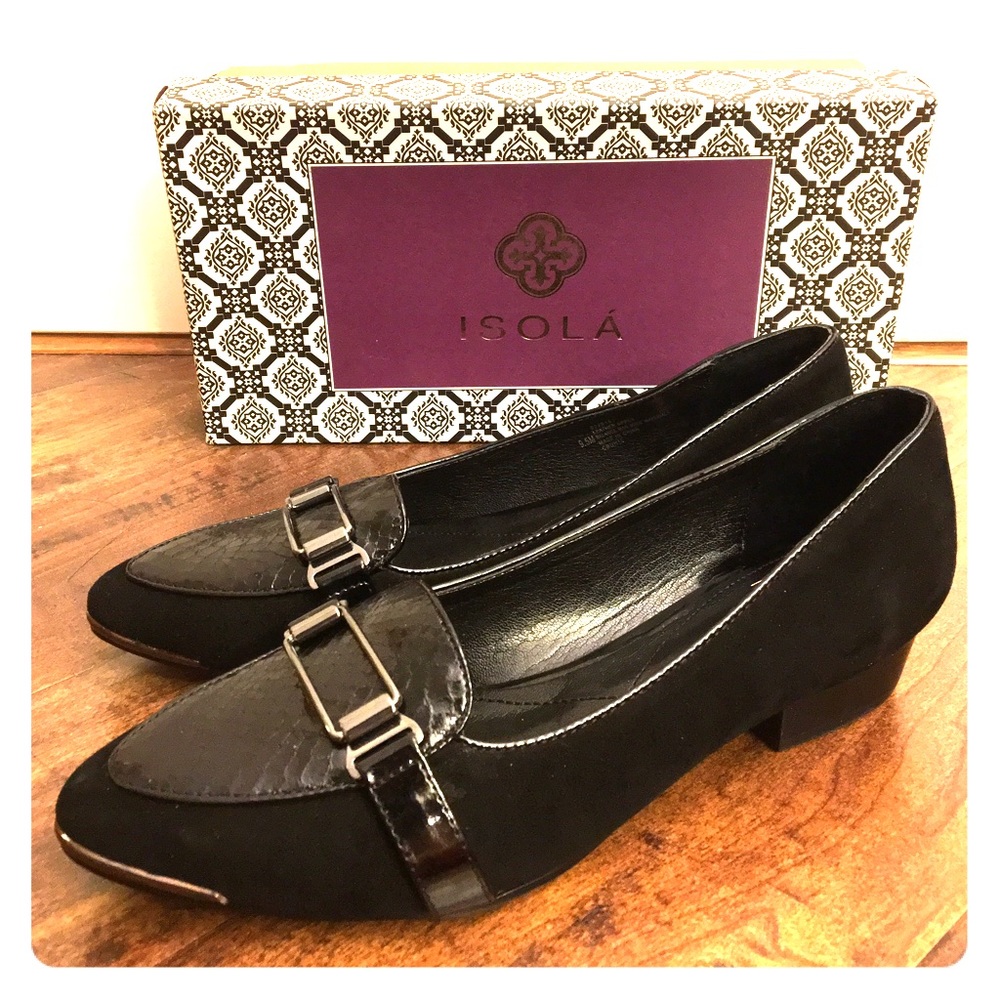 NWT - Isola Women's Brenda Loafers - Black - 9.5M