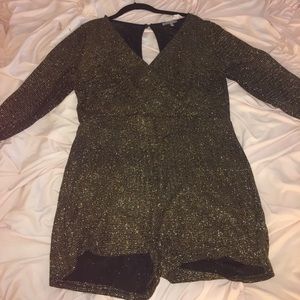 Glam Gold and Black Romper XL