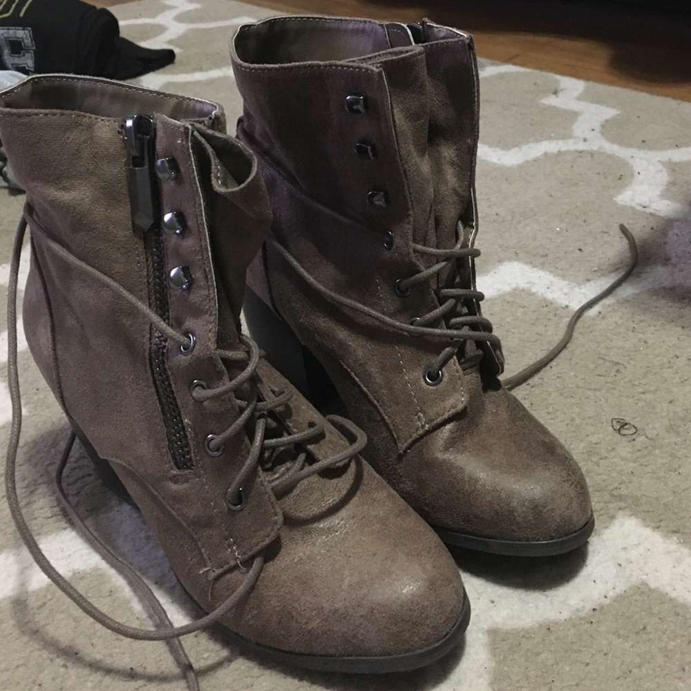 Lace up booties