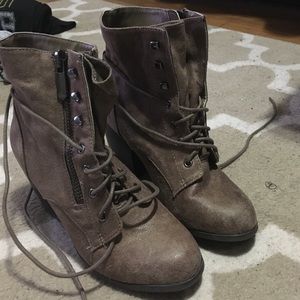Lace up booties