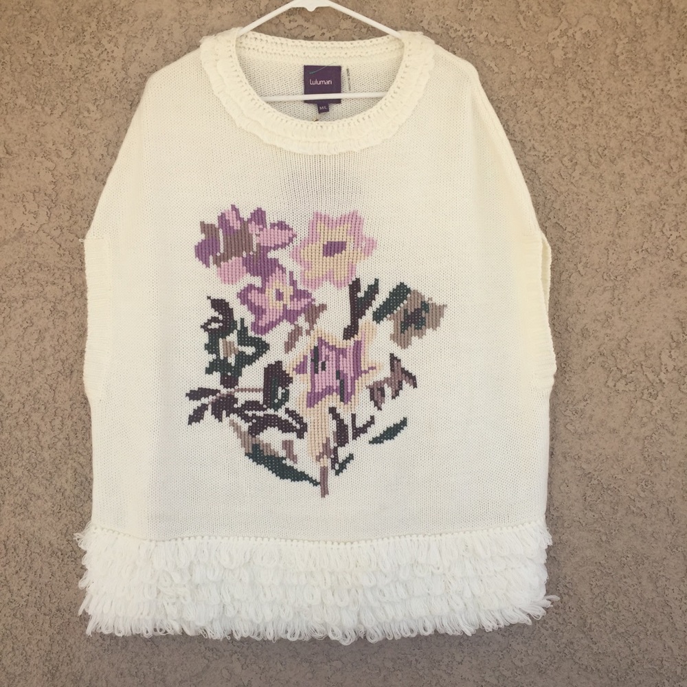 Poncho style sweater