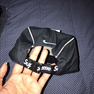 Nike x Supreme hat in black with 3m detailing