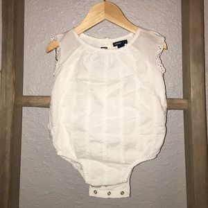 babyGAP White Eyelet Romper - 12-18 Months