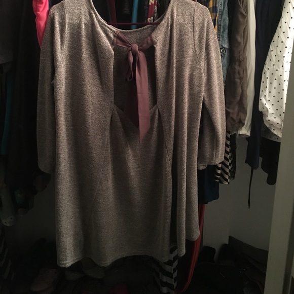 Grey knit tunic - Picture 2 of 3