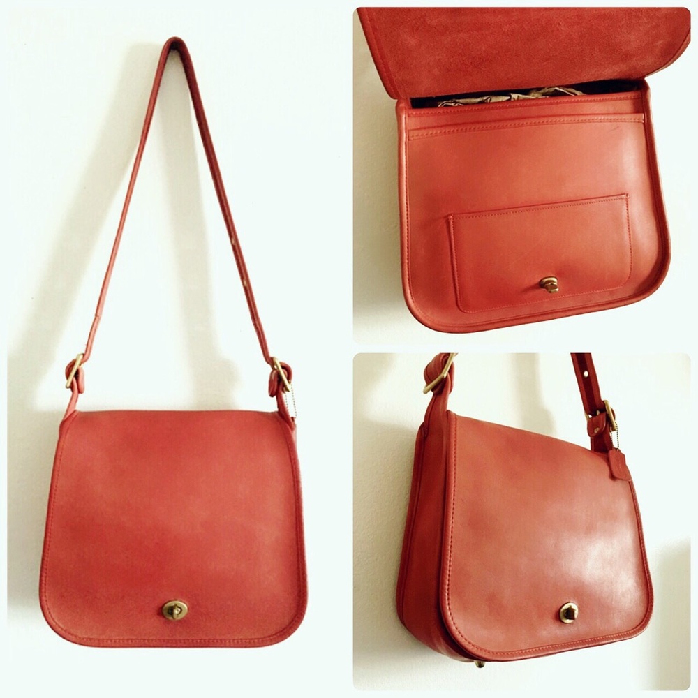 AMAZING Vintage Coach Stewardess Bag in Red