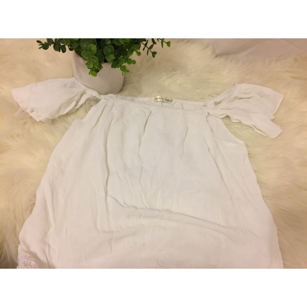 White off the shoulder