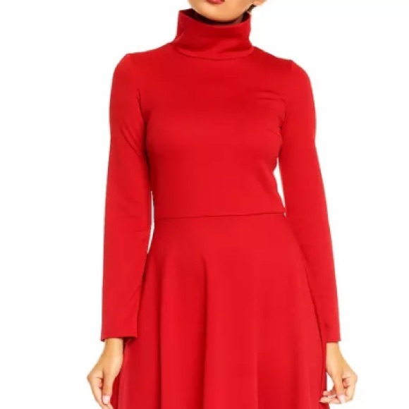 ▫️X-Mas▫️ Cozy Mini Red Fit Flare Dress - Picture 4 of 4