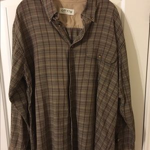 Luxury Cotton & Merino XL Long-Sleeved Orvis Shirt