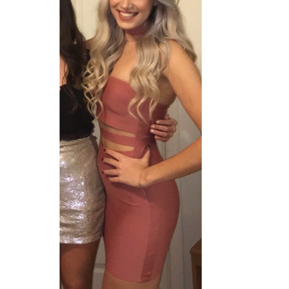 Bodycon Choker Dress w/ Cutouts