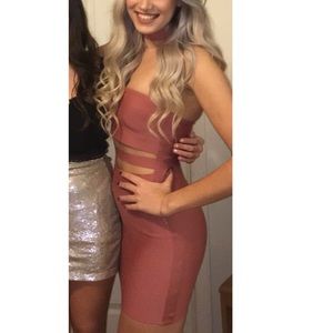 Bodycon Choker Dress w/ Cutouts