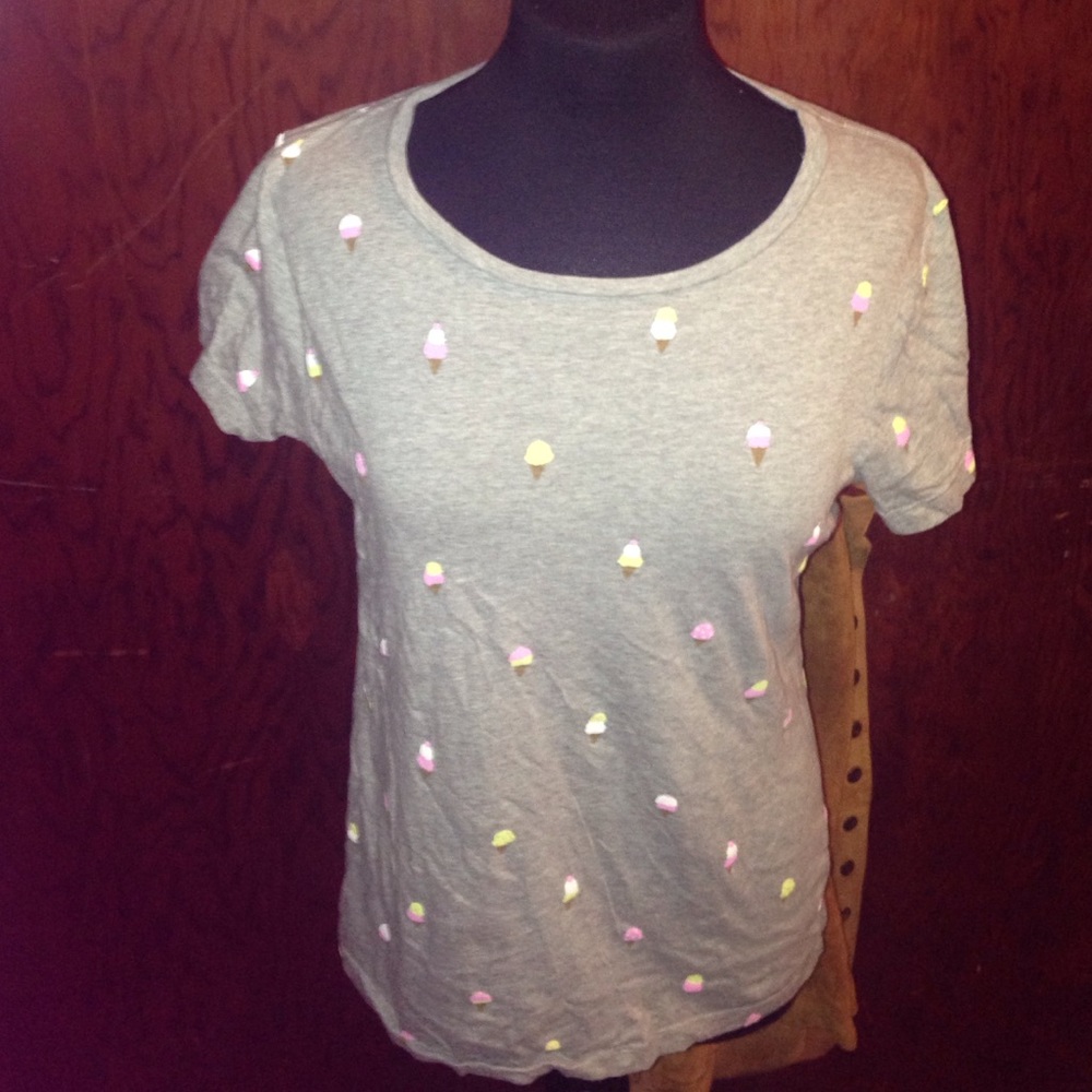 Gray French Connection Ice Cream Cone Shirt