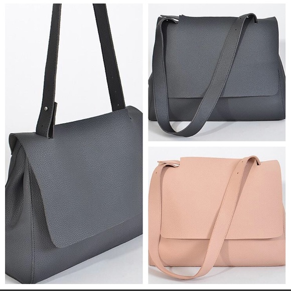 Designer Faux Leather Every Day Bag Pink - Picture 2 of 2