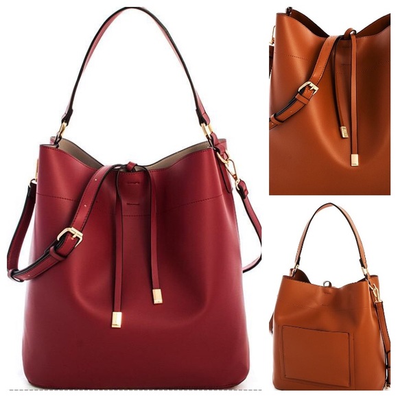 Vegan Designer Chic Satchel - Wine - Picture 1 of 1