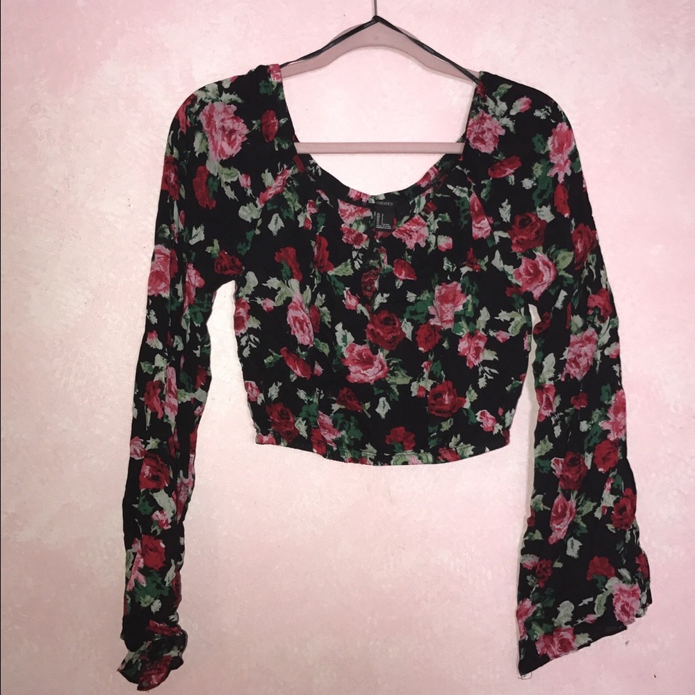 Floral Print Crop Top