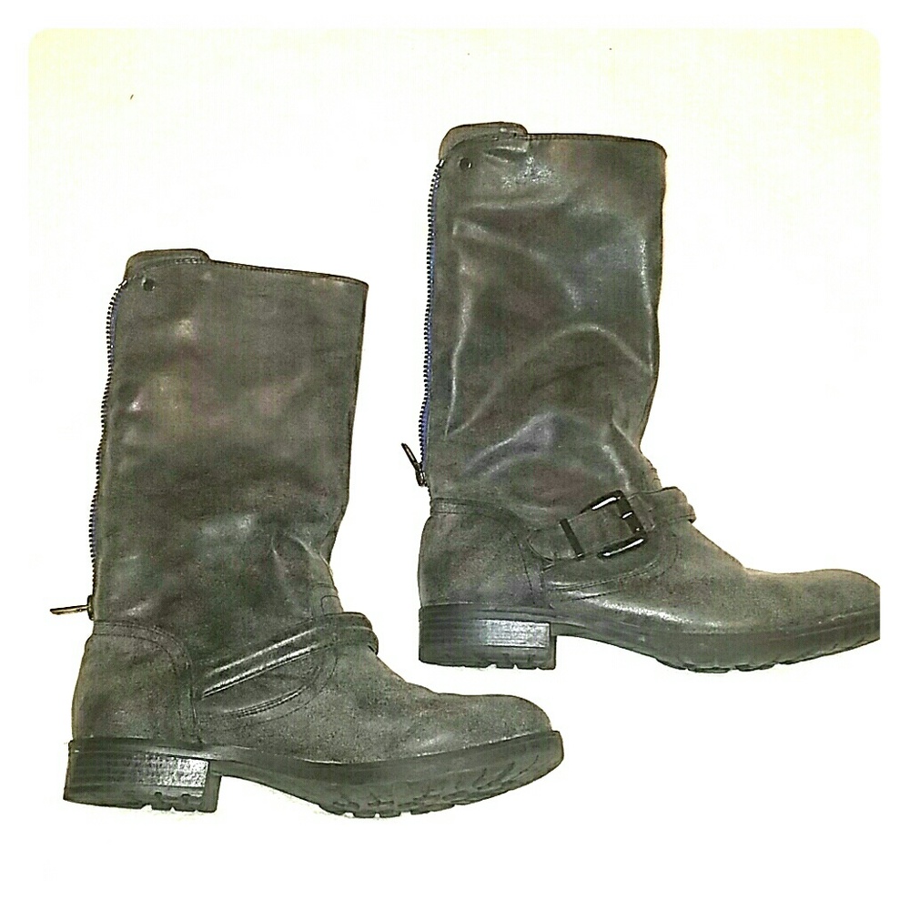 Size 11 Grey Motorcycle Boots