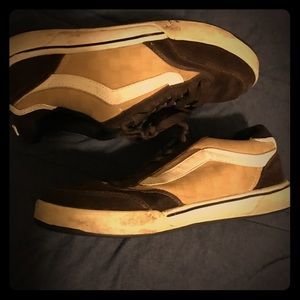 Men's Vans Brown and Tan skating sneakers