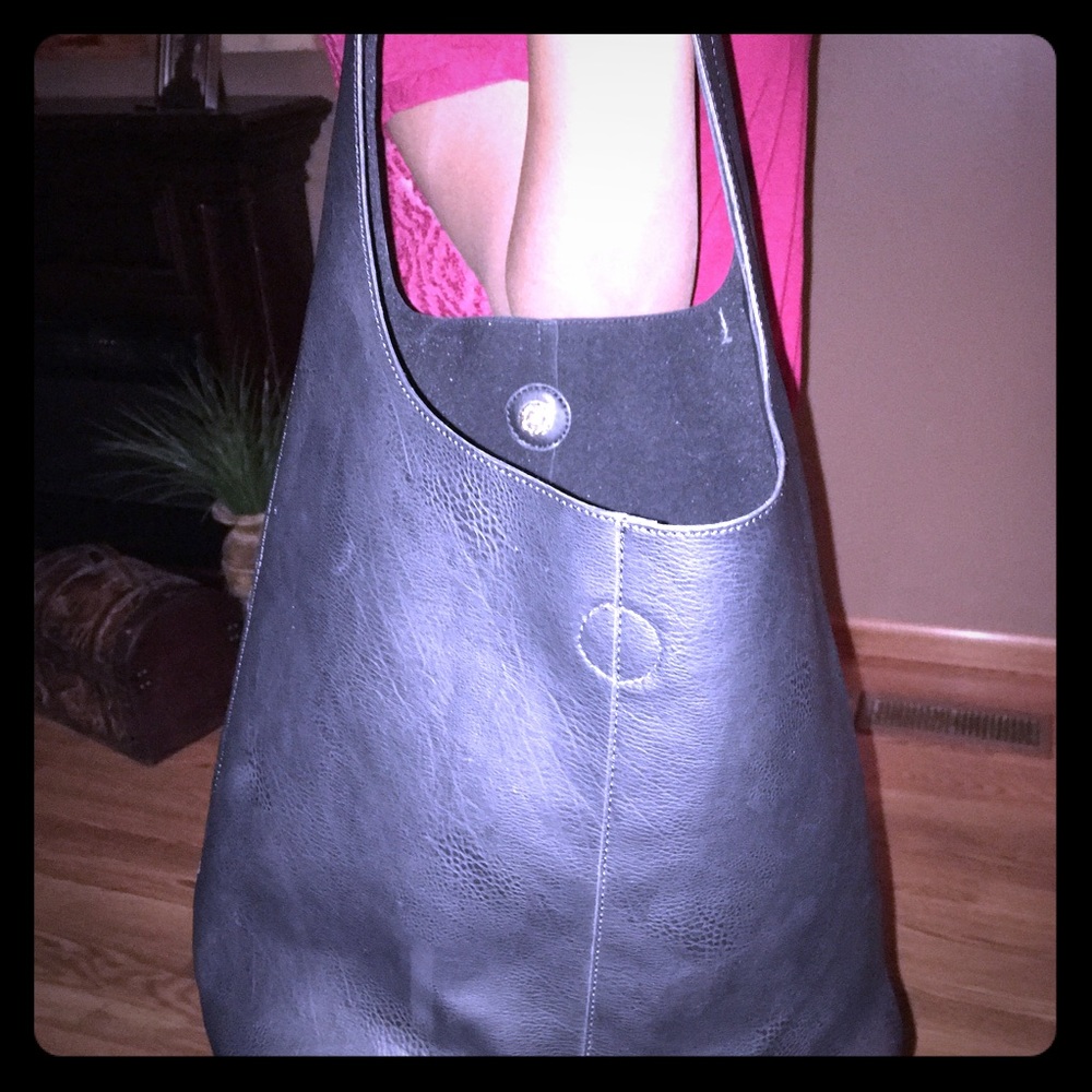 Large black shoulder bag