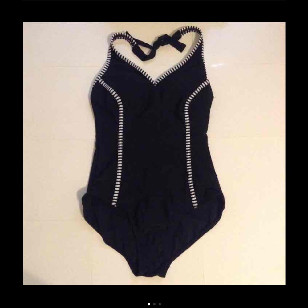 Black halter one piece NWT