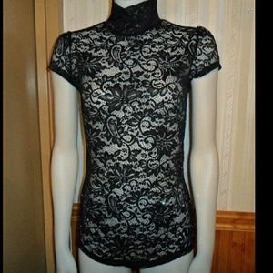 Express black lace top
