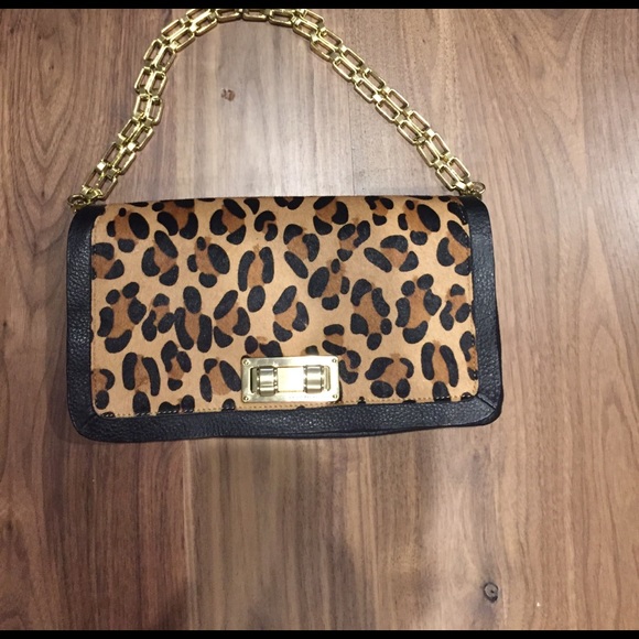 BCBGMaxAzria Handbags - NWOT BCBG Maxazria chain/clutch handbag. Calf hair